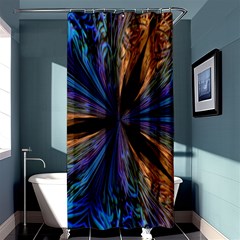 Abstract Background Kaleidoscope Shower Curtain 36  X 72  (stall)  by Pakrebo