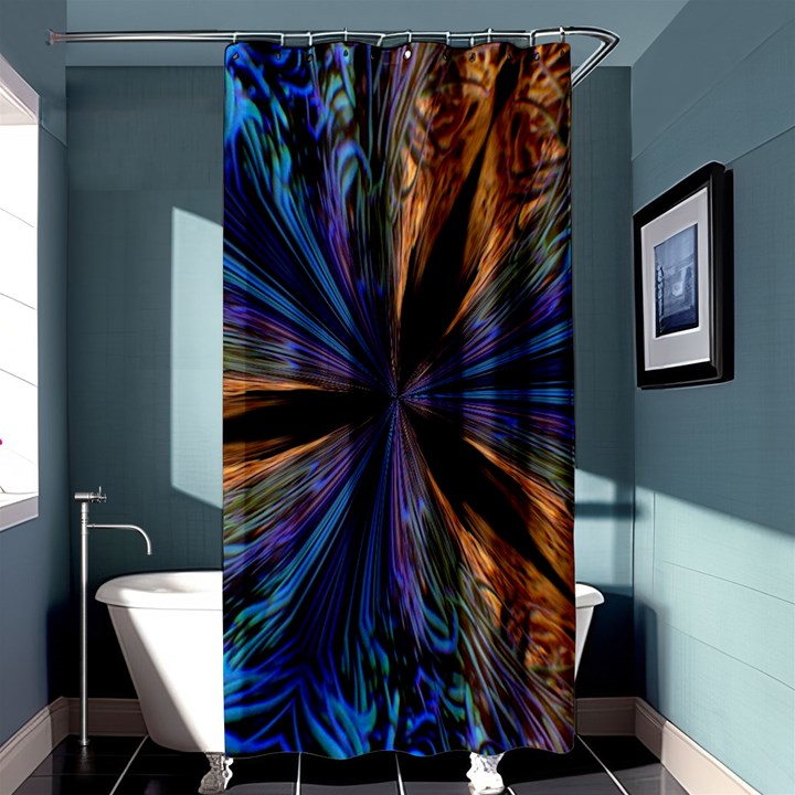 Abstract Background Kaleidoscope Shower Curtain 36  x 72  (Stall) 