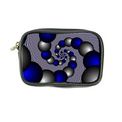 Balls Circles Fractal Silver Blue Coin Purse by Pakrebo