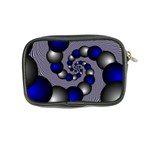 Balls Circles Fractal Silver Blue Coin Purse Back