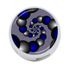 Balls Circles Fractal Silver Blue 4-port Usb Hub (two Sides) by Pakrebo