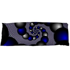 Balls Circles Fractal Silver Blue Body Pillow Case Dakimakura (two Sides) by Pakrebo