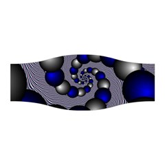 Balls Circles Fractal Silver Blue Stretchable Headband by Pakrebo