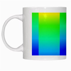 Rainbow Colour Bright Background White Mugs by Pakrebo