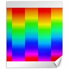 Rainbow Colour Bright Background Canvas 8  X 10  by Pakrebo