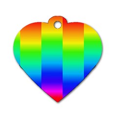 Rainbow Colour Bright Background Dog Tag Heart (two Sides) by Pakrebo