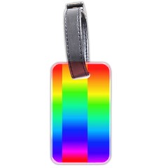 Rainbow Colour Bright Background Luggage Tag (two Sides) by Pakrebo