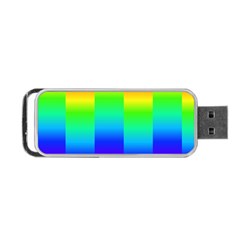 Rainbow Colour Bright Background Portable Usb Flash (two Sides) by Pakrebo