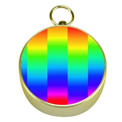 Rainbow Colour Bright Background Gold Compasses by Pakrebo