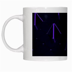 Futuristic Pyramids Perspective White Mugs by Pakrebo