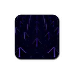 Futuristic Pyramids Perspective Rubber Square Coaster (4 Pack)  by Pakrebo