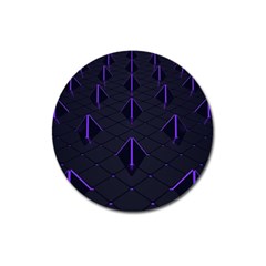 Futuristic Pyramids Perspective Magnet 3  (round) by Pakrebo