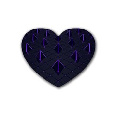 Futuristic Pyramids Perspective Heart Coaster (4 Pack)  by Pakrebo