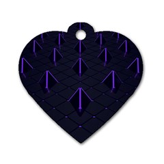 Futuristic Pyramids Perspective Dog Tag Heart (one Side) by Pakrebo