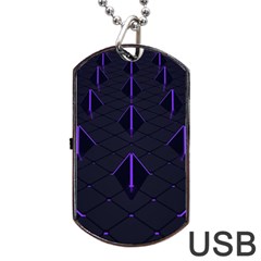 Futuristic Pyramids Perspective Dog Tag Usb Flash (one Side) by Pakrebo