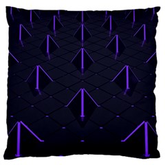 Futuristic Pyramids Perspective Large Cushion Case (one Side) by Pakrebo