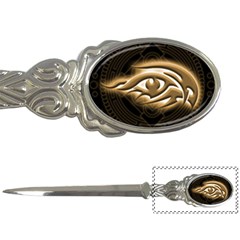 Golden Ornament Round Art Form Letter Opener