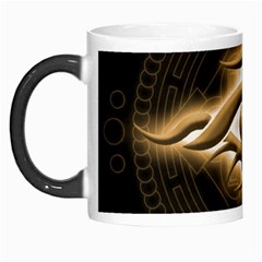 Golden Ornament Round Art Form Morph Mugs by Pakrebo