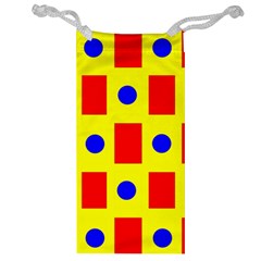 Pattern Design Backdrop Red Blue Yellow Jewelry Bag by Pakrebo