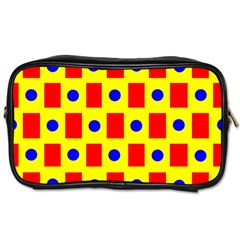 Pattern Design Backdrop Red Blue Yellow Toiletries Bag (one Side) by Pakrebo