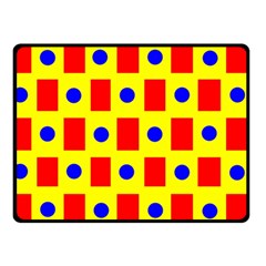 Pattern Design Backdrop Red Blue Yellow Double Sided Fleece Blanket (small)  by Pakrebo