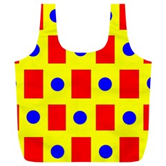 Pattern Design Backdrop Red Blue Yellow Full Print Recycle Bag (xl) by Pakrebo