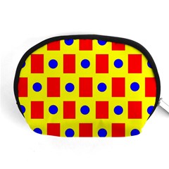 Pattern Design Backdrop Red Blue Yellow Accessory Pouch (medium) by Pakrebo