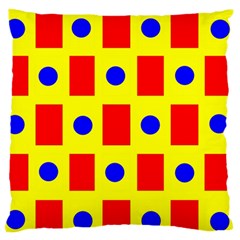 Pattern Design Backdrop Red Blue Yellow Large Flano Cushion Case (one Side) by Pakrebo