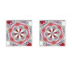 Kaleidoscope Background Bottles Cufflinks (square) by Pakrebo