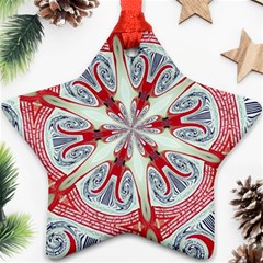 Kaleidoscope Background Bottles Star Ornament (two Sides) by Pakrebo