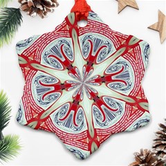 Kaleidoscope Background Bottles Snowflake Ornament (two Sides) by Pakrebo