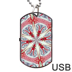 Kaleidoscope Background Bottles Dog Tag Usb Flash (two Sides) by Pakrebo