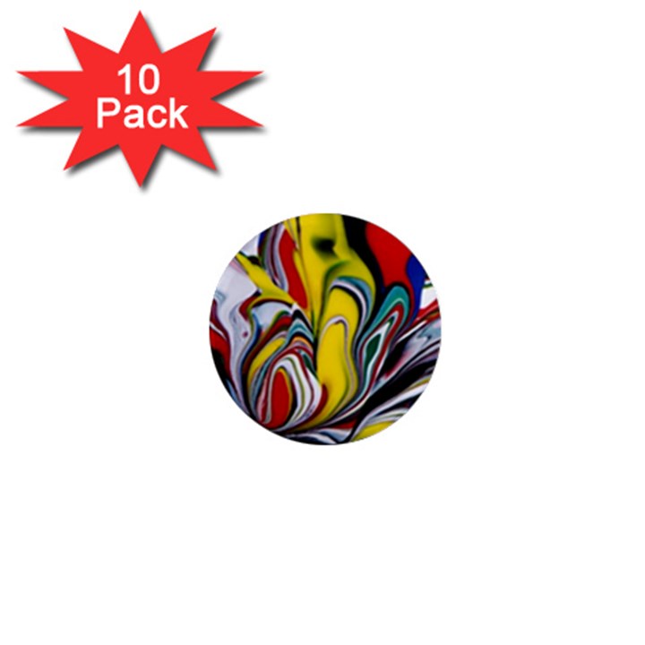 Abstract Colorful Illusion 1  Mini Magnet (10 pack) 