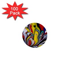 Abstract Colorful Illusion 1  Mini Buttons (100 Pack) 