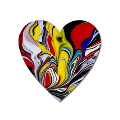 Abstract Colorful Illusion Heart Magnet by Pakrebo