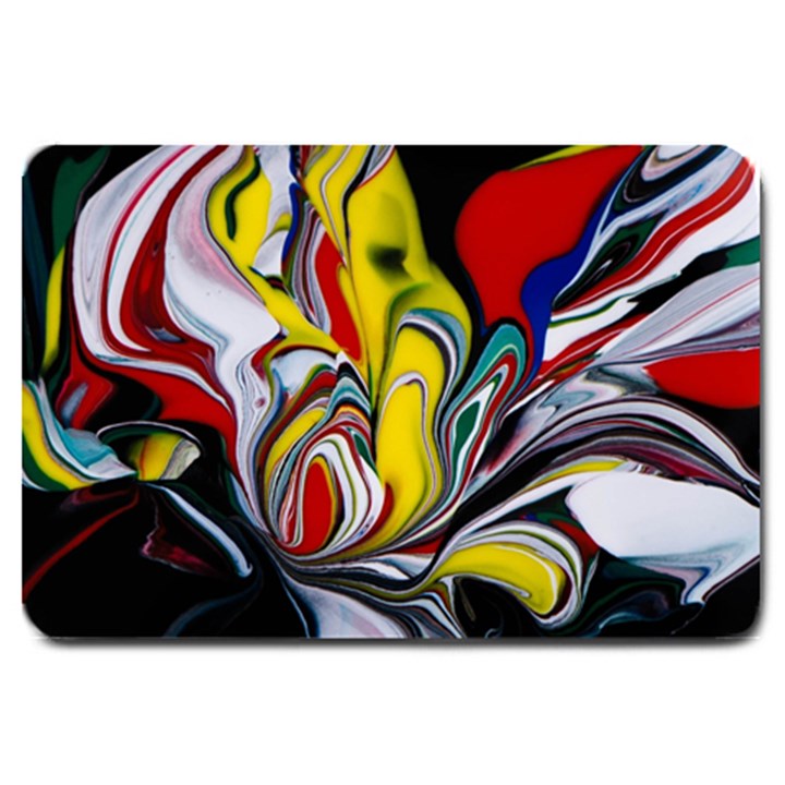 Abstract Colorful Illusion Large Doormat 