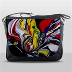 Abstract Colorful Illusion Messenger Bag Front