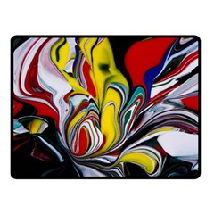 Abstract Colorful Illusion Double Sided Fleece Blanket (small)  by Pakrebo