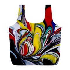 Abstract Colorful Illusion Full Print Recycle Bag (l) by Pakrebo