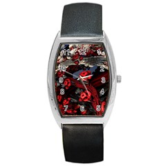 Fractal Flowers Free Illustration Barrel Style Metal Watch by Pakrebo