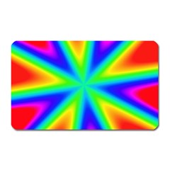 Rainbow Colour Bright Background Magnet (rectangular) by Pakrebo