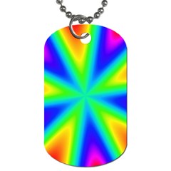 Rainbow Colour Bright Background Dog Tag (two Sides) by Pakrebo