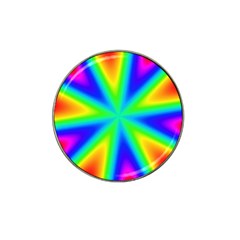 Rainbow Colour Bright Background Hat Clip Ball Marker (4 Pack) by Pakrebo