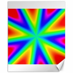 Rainbow Colour Bright Background Canvas 11  X 14  by Pakrebo