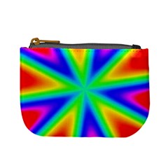 Rainbow Colour Bright Background Mini Coin Purse by Pakrebo