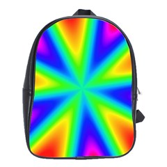 Rainbow Colour Bright Background School Bag (large) by Pakrebo