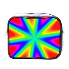 Rainbow Colour Bright Background Mini Toiletries Bag (one Side) by Pakrebo