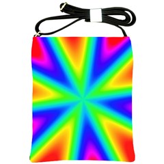 Rainbow Colour Bright Background Shoulder Sling Bag by Pakrebo