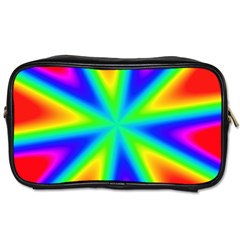 Rainbow Colour Bright Background Toiletries Bag (two Sides) by Pakrebo