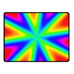 Rainbow Colour Bright Background Fleece Blanket (small) by Pakrebo